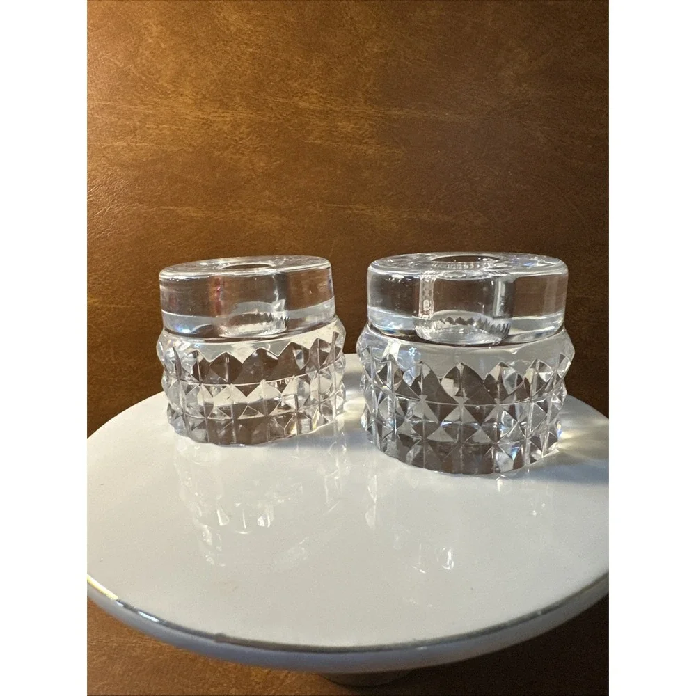 Vtg Orrefors crystal candle holder Ingeorg Lundin swedish 
